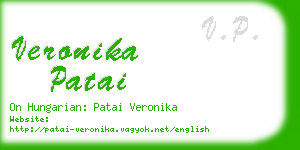 veronika patai business card